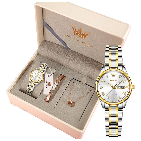 Olevs Reloj De Mujer Juego De Reloj Y Joyas 3 Piezas 5563