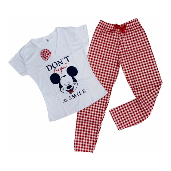 Pijama De Mickey Para Mujer - Pantalón Largo