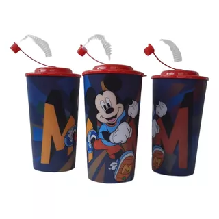 Fiesta Mickey Mouse Minnie Mouse 20 Vaso Tapa Popote Dulcero