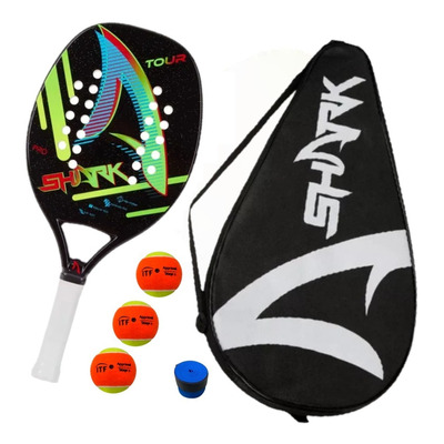 Raquete De Beach Tennis Shark Tour 2022 + Brindes