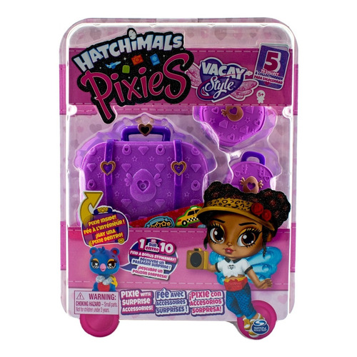 Hatchimals Pixies Vacay Style Pack 4pz Violeta Spin Master