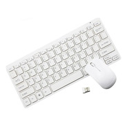 Mini Teclado E Mouse Sem Fio K03 Para Pc Ou Notebook Branco