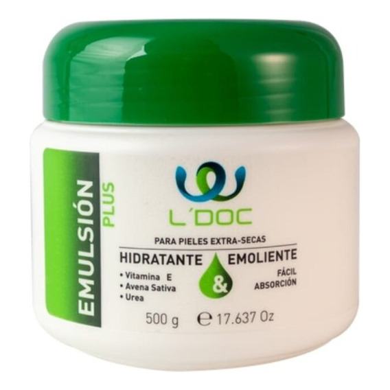 Hidratante Y Emoliente Plus Emulsión Verde - L'doc 500 Ml