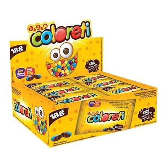 Confite Grajea Coloreti Caja 18 Unidades 432g