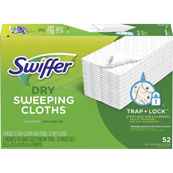 Recambios Mop Swiffer Sweeper Secos Con 52 Unidades