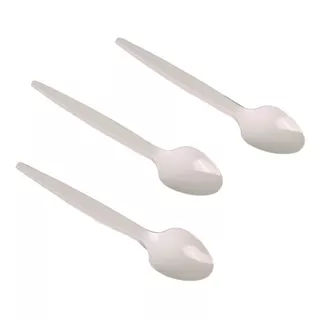 Cucharas Plásticas Descartables Sundae Blancas X1000 U