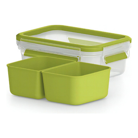 Recipiente Hermético Snackbox 0.55l T-fal Masterseal To Go Color Verde