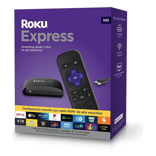 Roku Express Convertidor Smart Tv Wifi Negro Tipo de control remoto Estándar