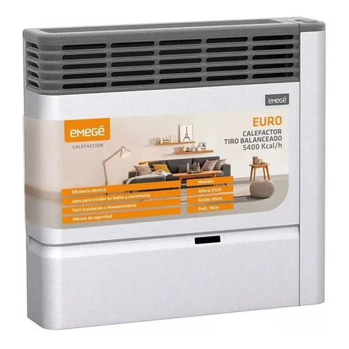 Calefactor Emege Euro 2155u Tbu 5400 Multigas
