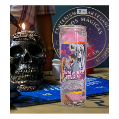 Veladora Gel Santa Muerte Ven A Mí - Ritualizada Para Atraer