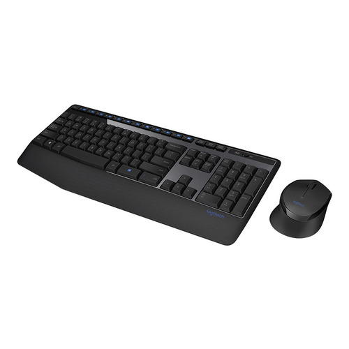 Kit Teclado Y Mouse Inalambrico Mk345 Logitech Color del mouse Negro Color del teclado Negro