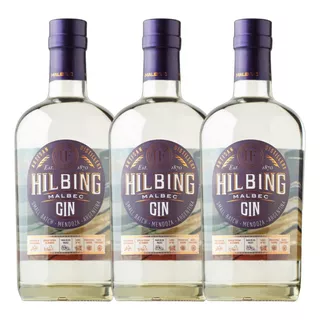 Combo Gin Hilbing Malbec Handcrafted Small Batch 750ml X3
