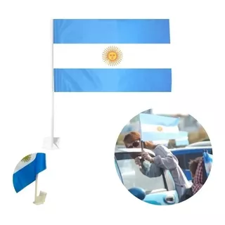 Combo Bandera Argentina Para Auto X 100 Unidades Mayorista