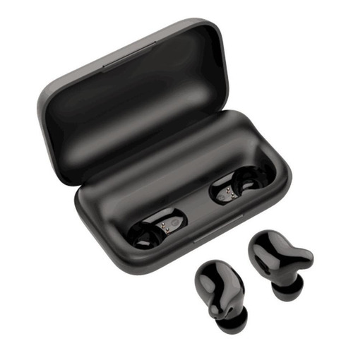 Audífonos in-ear gamer inalámbricos Haylou T Series T15 negro con luz LED