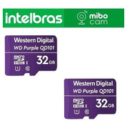 Kit 2 Cartão Micro Sd 32gb 16tbw Intelbras Classe 10 Mibocam