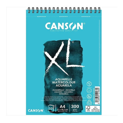 Bloco De Papel Canson Aquarela Xl Aquarelle 300g/m² A4