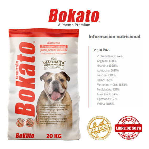 Alimento Premium Perro - Bokato Tradición 20kg.