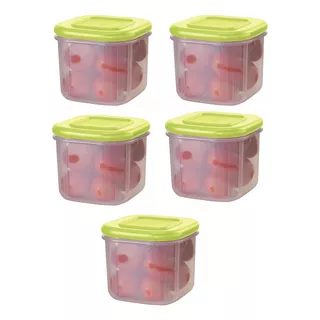 Tupper® Mini Cuadrado 200ml X5 Tupperware® 0% Bpa Hermetico 