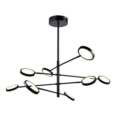 Colgante 8 Luces Led Linea Orion Blanco Diseño Moderno Pal