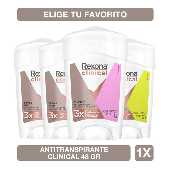 Rexona Clinical Desodorante En Crema 48gr