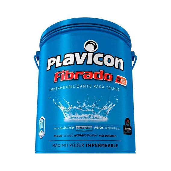 Plavicon Fibrado Impermeabilizante Para Techos 10kg Color Blanco