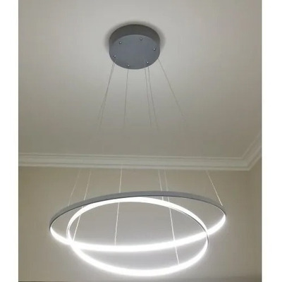 Colgante Led Saturno 86w Doble Aro Ø 60 + 80 Diseño Moderno