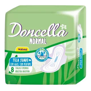 Toallitas Femeninas Doncella Con Alas & Perfume Suave 8u