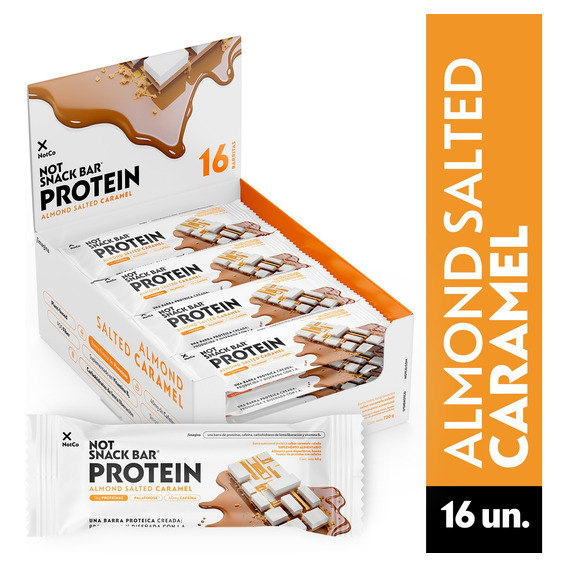 Barra De Proteína Notsnack Bar Salted Caramel 16x45g