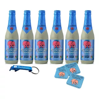 Delirium Tremens 330ml 6 Unds + Chaveiro Delirium + Bolachas