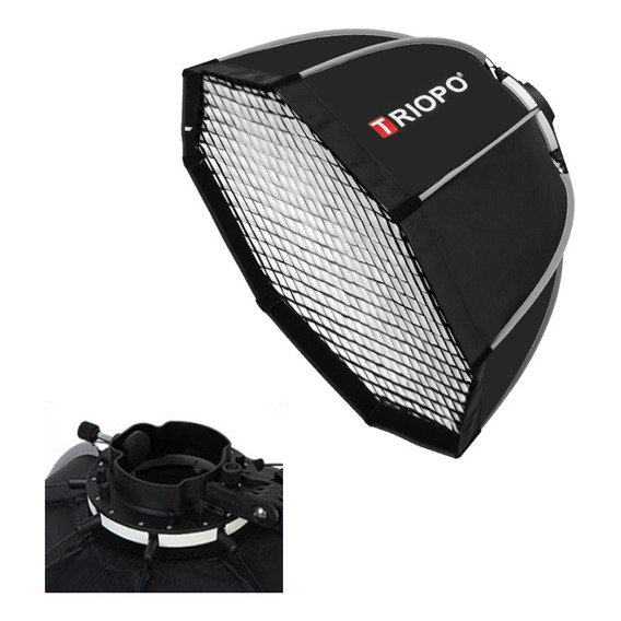 Luz Triopo Kx90 Softbox 90 Cm Octabox Difusor Cabeza Redonda