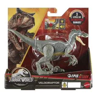 Dinosaurio Velociraptor Luces Sonidos Chip Epic Attack 20 Cm