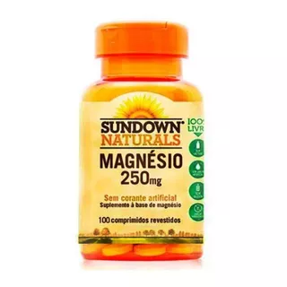 Magnésio 250mg 100 Cápsulas Magnesium Sundown Naturals Sabor Neutro