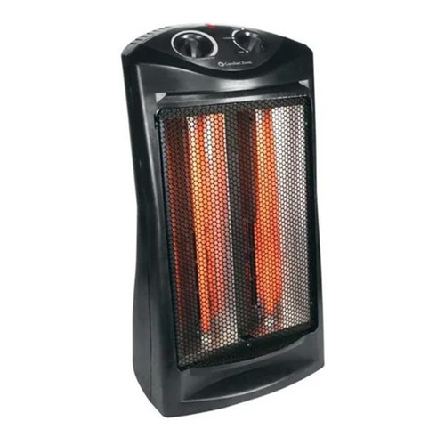 Calentador Eléctrico De Cuarzo Doble Halogeno Cenrap Control Temperatura Termostato Torre 57cm 1500w Negro 127v