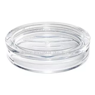 Porta Sabonete Crystal Transparente Oval Incolor Crystal
