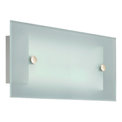 Aplique 1 Luz Difusor Pared Vidrio Satinado Apto Led Moderno
