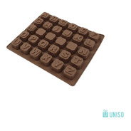 Forma Silicone Para Chocolate Letras Tablet