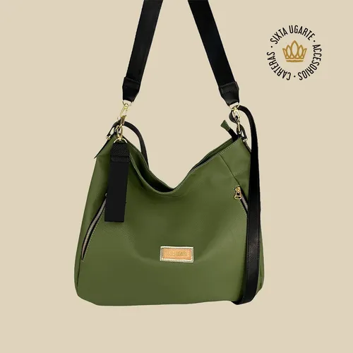 Cartera hobo Sixta Ugarte Sixta Items Nina XL dise o liso de pu