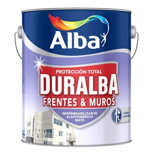 Impermeabilizante exterior Alba Duralba Frentes y Muros para paredes color blanco acabado mate 1L