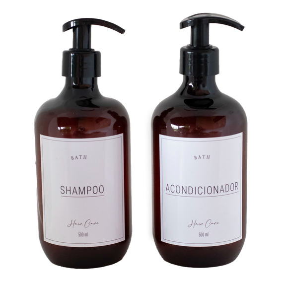 Frascos De Plastico 500ml Shampoo Y Acondicionador