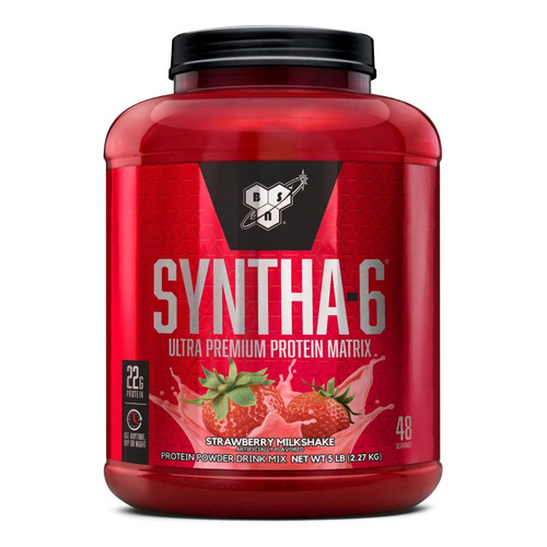 Suplemento en polvo BSN  Ultra Premiun Protein Matrix Syntha-6 proteína sabor strawberry milkshake en pote de 2.27kg