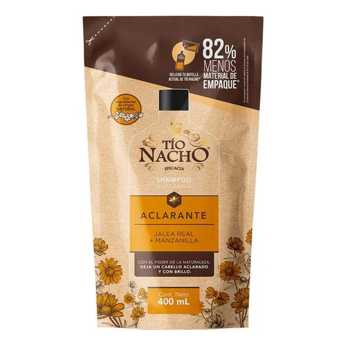 Tio Nacho Recargable Doypack Shampoo Aclarante 400ml