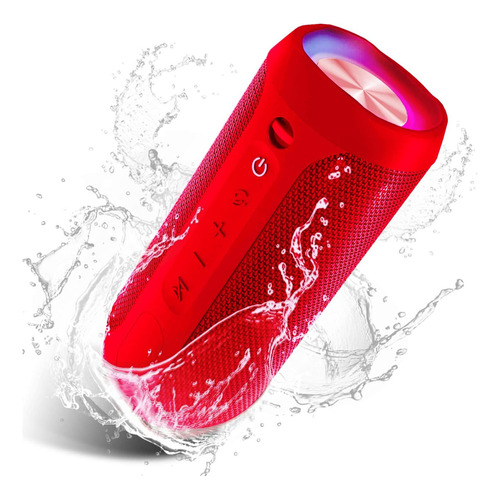 Eduplink Altavoz Bluetooth Portátil Impermeable - Altavoz In Color Altavoz Rojo De Playa 110v