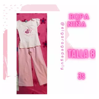 Pijamas Niña Talla 8