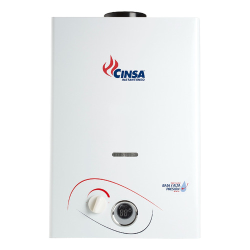 Calentador de agua a gas GN Cinsa CIN-06 B blanco