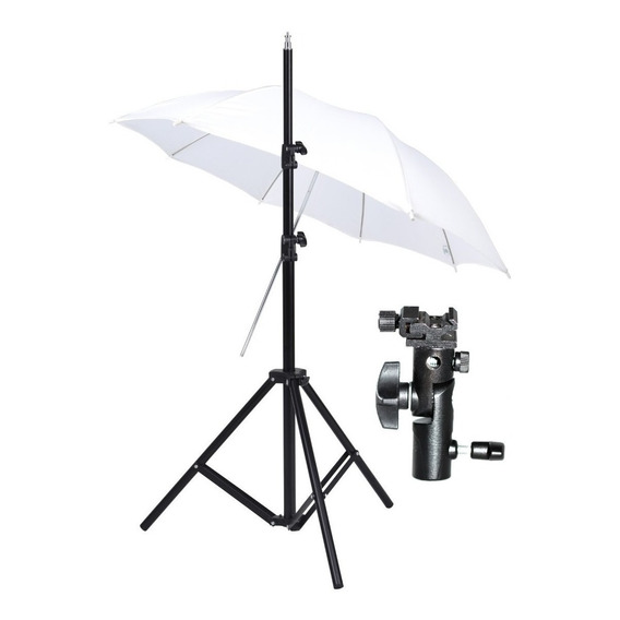 Kit P/ Foto Estudio Columna 190cm Rotula Sombrilla Visico