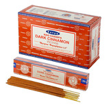 Sahumerios Satya Nag Champa - 12 Unidades Fragancia Dark Cinnamon