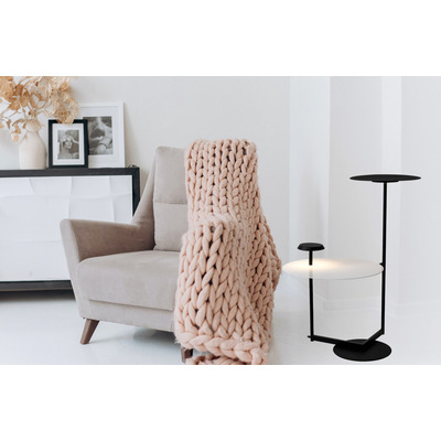 Lampara De Mesa Velador Pie Apoyo 2 Led 12w Deco Moderno Cie