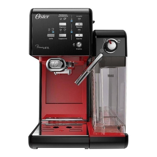 Cafetera Oster PrimaLatte BVSTEM6701 automática negra y roja expreso 127V