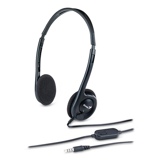 Auricular Pc Genius M200c C/ Microfono Computadora Notebook Negro - 1 Pin -