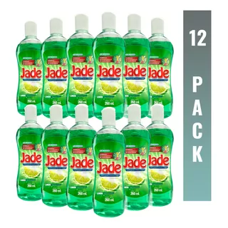 12 Pack Lavatrastes Liquido Arrancagrasa 260 Ml Jade Limon
